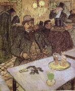 unknow artist Lautrec-s Monsieur Boileau at the Cafe oil painting on canvas